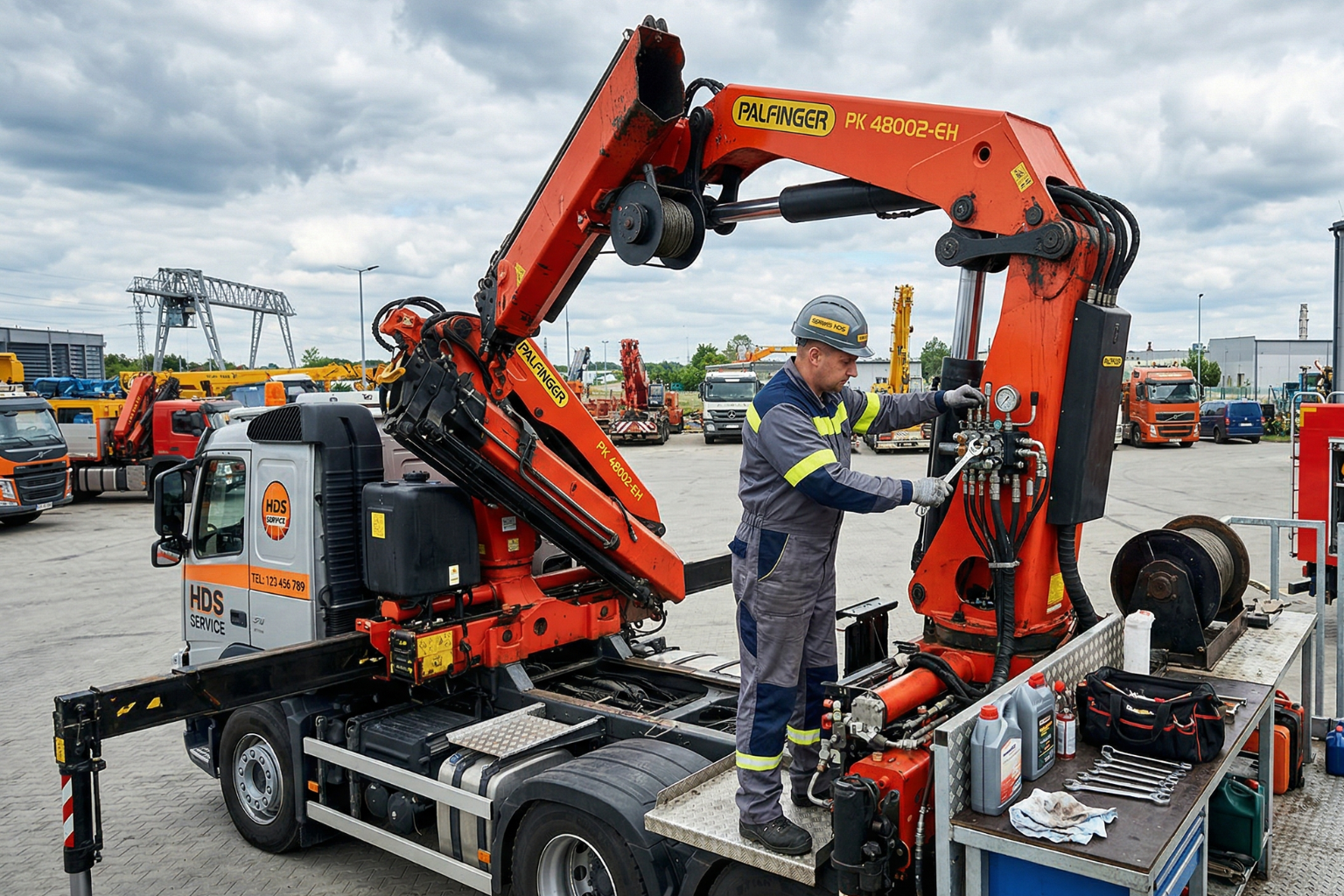 Serwis żurawi HDS Palfinger Hiab Fassi – przeglądy UDT